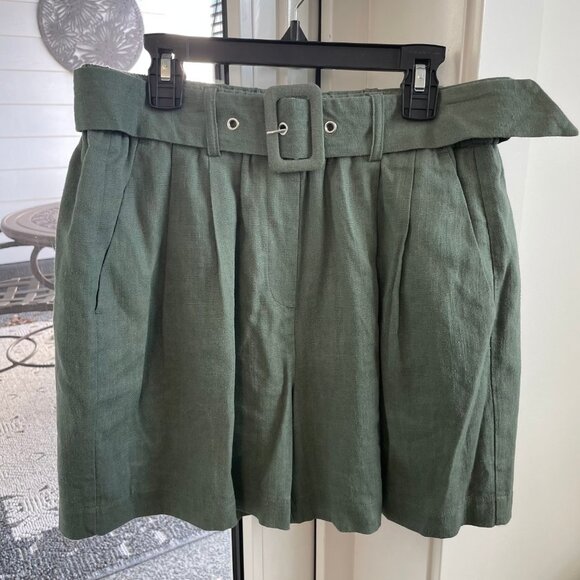 Vero Moda Vmamelia Hi Waist Pull On Lined Shorts Laurel Wreath Green Sz 6 NWT - Picture 2 of 13